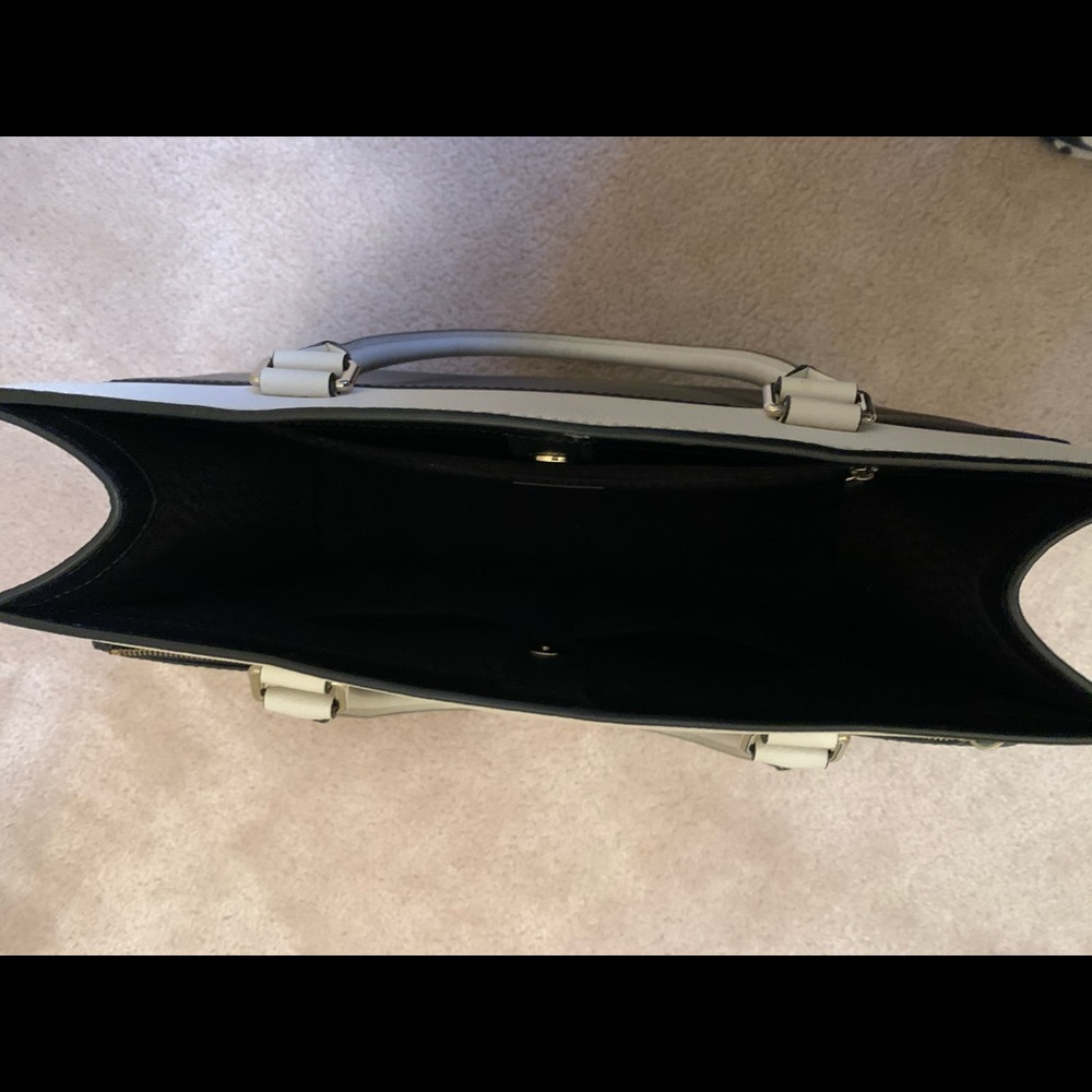 Kate Spade Black White Leather Tote - Picture 3 of 7